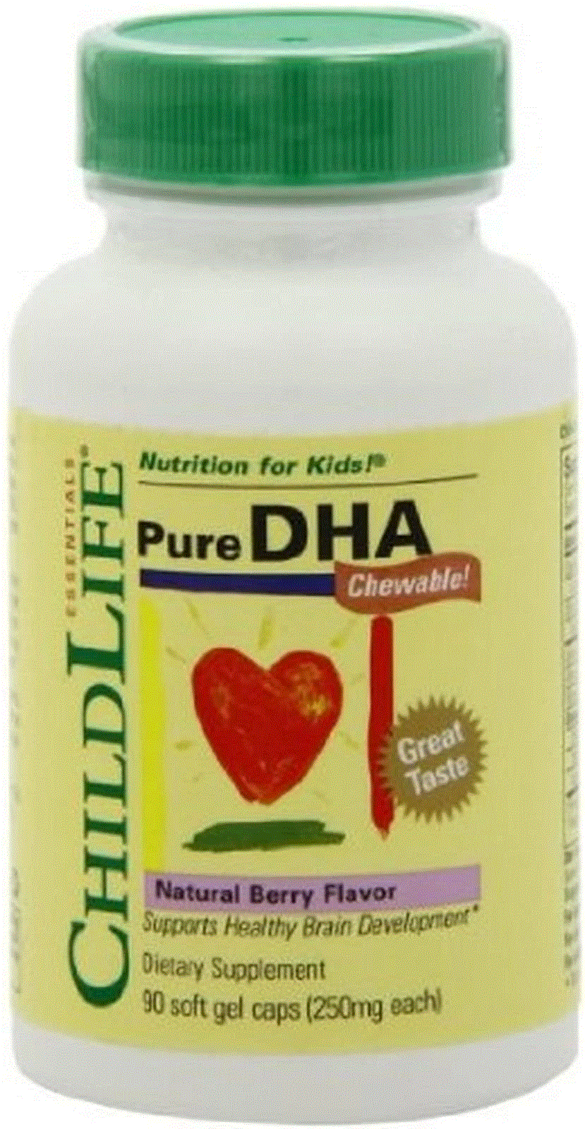 ChildLife 童年时光 婴幼儿童DHA软胶囊 咀嚼型 天然水果浆果味 90粒