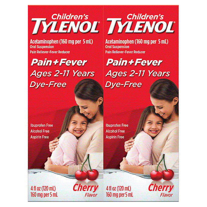 Children’s Tylenol 儿童泰诺 退烧止痛感冒糖浆120ml *2瓶 葡萄味 2-11岁适用