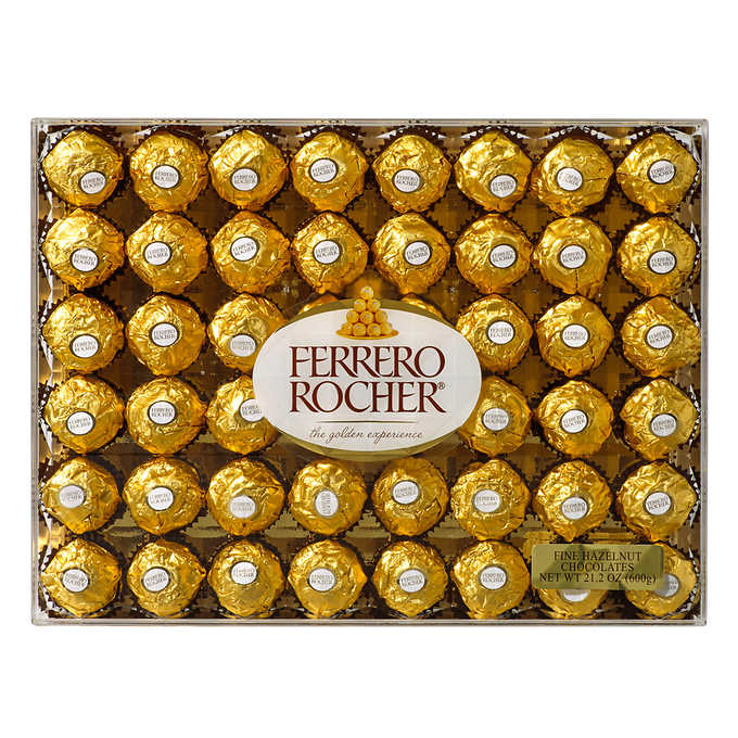  费列罗FERRERO Rocher金莎T48榛果威化糖果巧克力礼盒48粒600g 婚庆喜糖分享装伴手礼