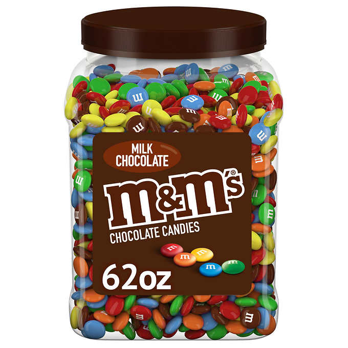 美国M&M's牛奶巧克力豆 62oz 3.875磅 1.75kg净重 